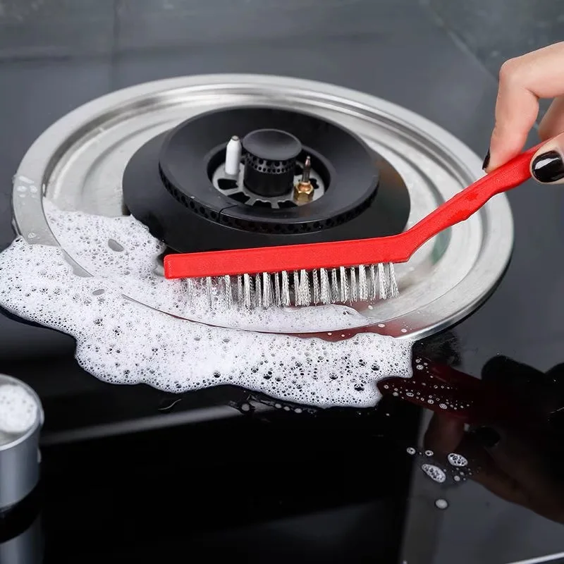 

3pcs Kitchen Gas Stove Crevice Cleaning Brush Household Nylon Strong Degreasing Cleaning Brushs Range Hood Special Washing Tools