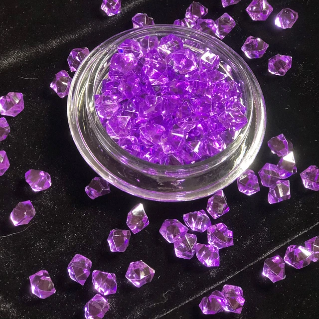 100PCS Plastic Gems Ice Grains Small Stones Children Jewels Acrylic Jewels  Treasure Crushed Crystal Diamonds DIY