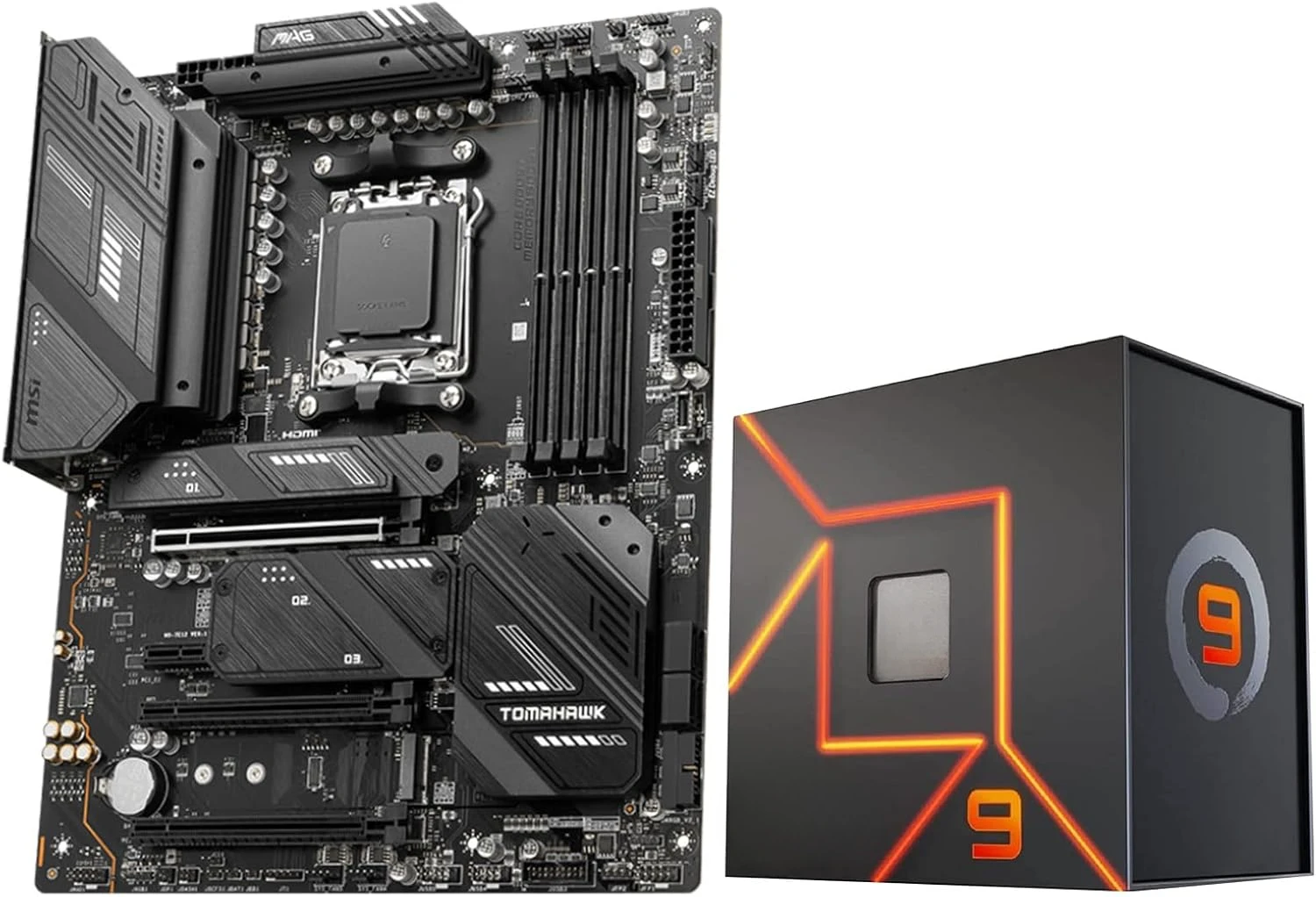 Processor Bundle with MSI MAG X670E WiFi Gaming Motherboard (AM5, DDR5, PCIe 5.0, USB 3.2 Gen 2, Wi-Fi 6E, ATX) 1