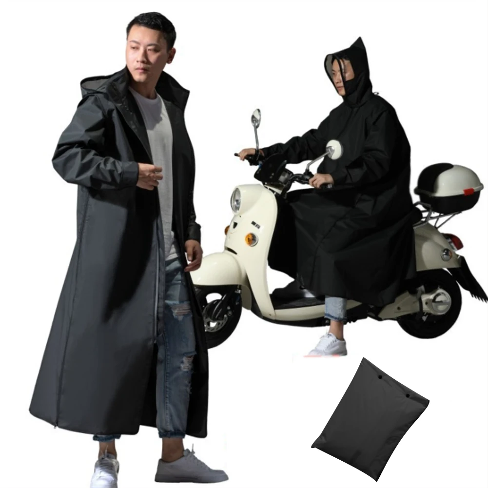 Motorcycle Raincoat Rain Poncho Bike Raincoat Motorcycle Raincoat Women/Men Zipper Hooded Poncho Long Style Hiking Environmental Rain Jacket XL/XXL/XXXL