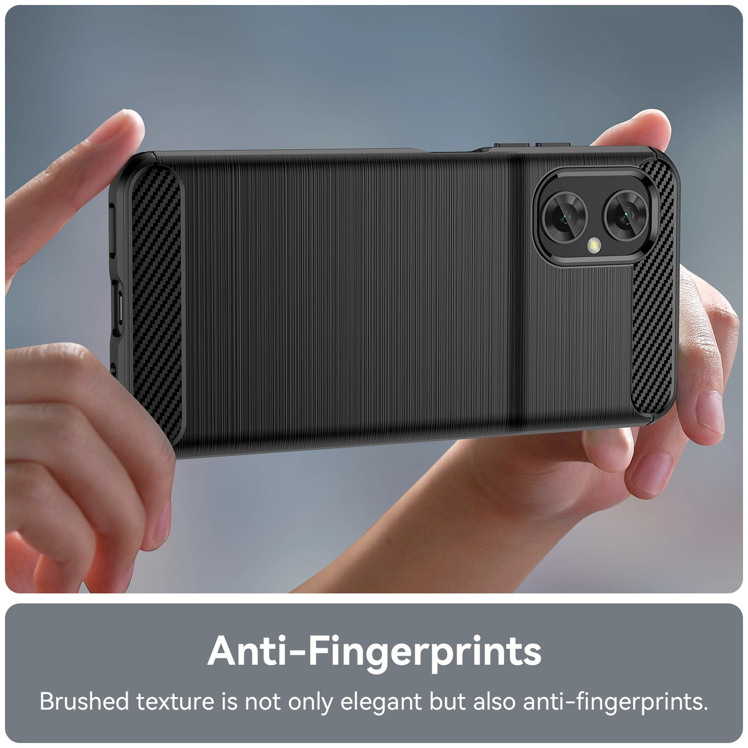 Sleek Silicone TPU Carbon Fiber Bumper Protective Case