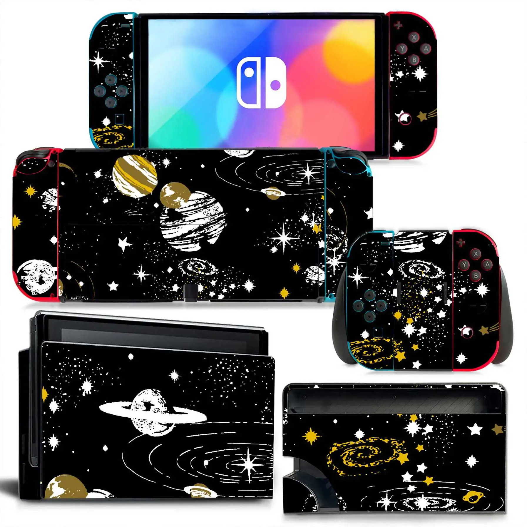 Space Switch Oled Skin Sticker Decal Cover Per Switch Console Oled Skin Dock Joy Con Wrap Full Wrap Skin Ns Oled Vinyl