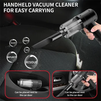 15000PA Compressed Air Dust Collector Handheld vacuum cordless High power, car vacuum cleaner Hairdryer Mini portable Cleaning Appliances Home Appliances Vacuum Mite Remover cb5feb1b7314637725a2e7: Black|Blue|Burgundy|green|PURPLE 