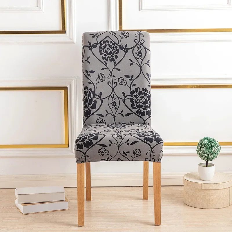 

Flower Print Dining Chair Cover Chair Cover Living Room High Back Chair Cover Party Wedding Housse Banquette Cadeira De Bar