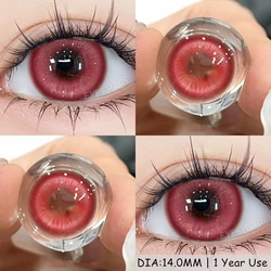 EYESHARE MADRID Series Purple Colored Contact Lenses for Halloween & Anime Beauty Accessories (MADRID - RED)