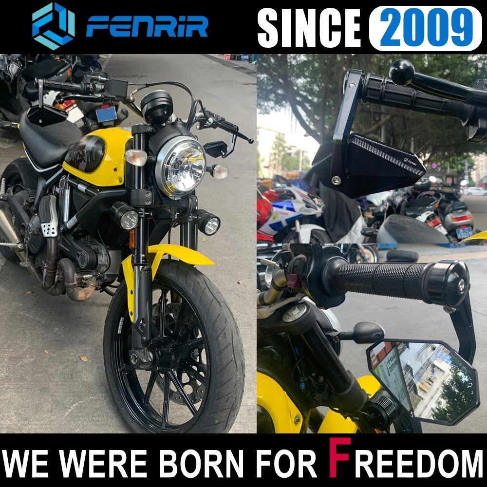 CNC Motorcycle Bar End Mirror For Ducati Scrambler Monster Diavel Honda CB650R Kawasaki Yamaha MT03 Suzuki SV650 GSXS750 Benelli motorcycle handle bar mirror
