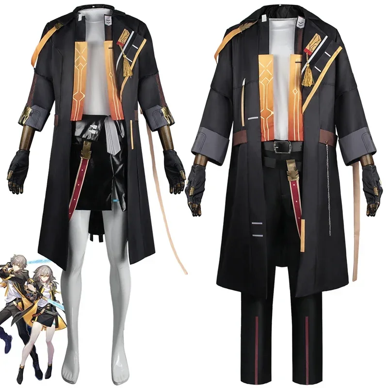 

Honkai Star Rail Trailblazer Stelle Caelus Cosplay Man Women Costume Wig Game Male Pants Outfit Women Fancy Dress Trench Outfit