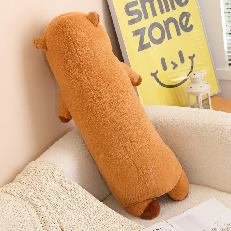 Cuscino Lungo Peluche Capybara 70 Cm - Morbido E Abbracciabile - Giocattolo Per Bambini E Decorazione Casa