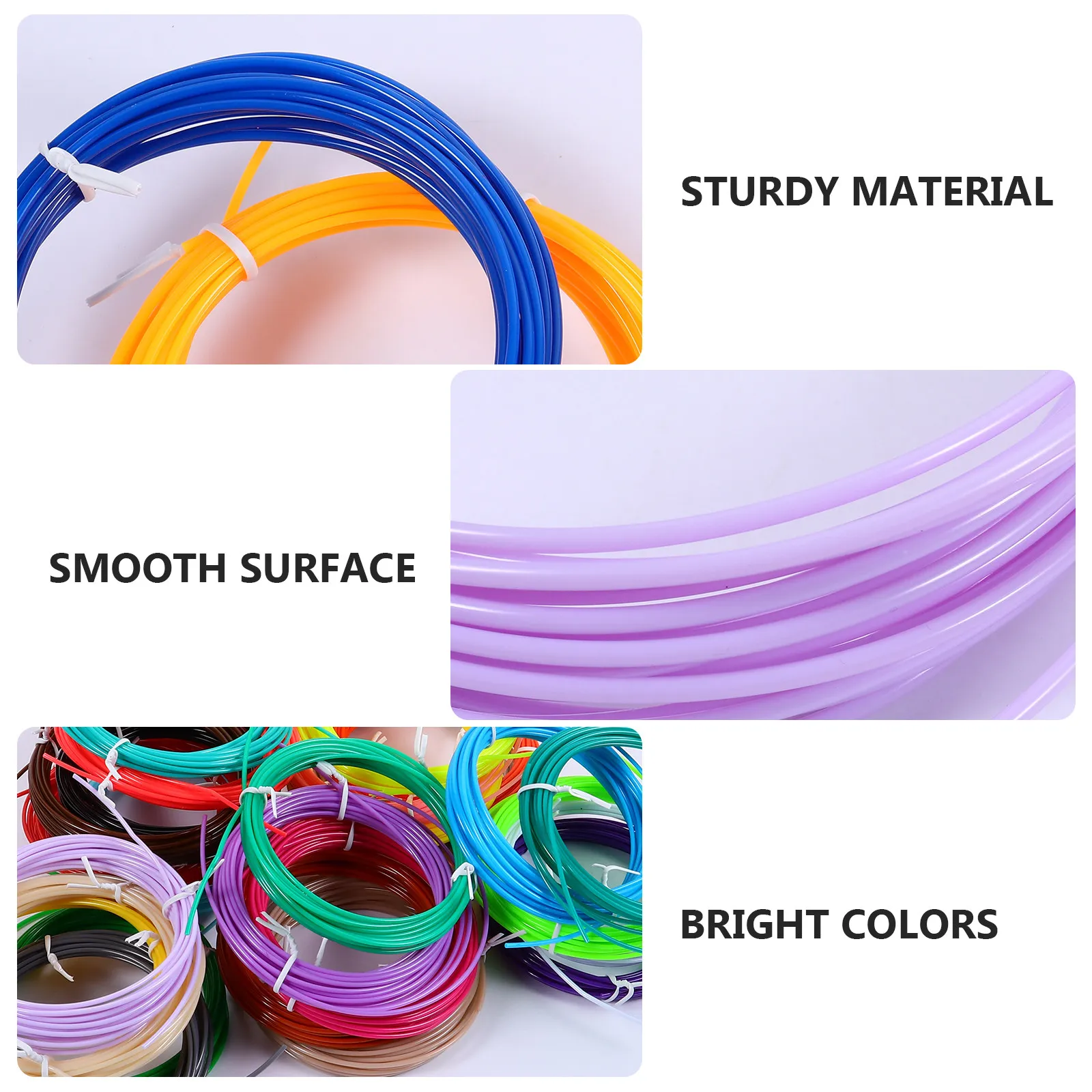 30Pcs 30 색상 5M Pla 3D 프린터 필라멘트 1.75mm 3D 인쇄 용품용 고강도 경도 부드럽고 광택이 나는 마감 처리 용이