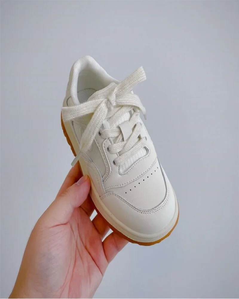 

2023 Autumn New Children's Shoes Boys' Soft Sole Comfortable Sports Casual Shoes Fashion Trendy Girls' Black Beige Board Shoes
