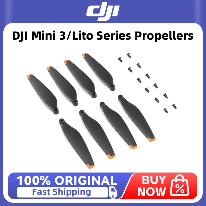Lot de 2 paires d'hélices silencieuses pour DJI Mini 3 et Lito, vues de dessus
