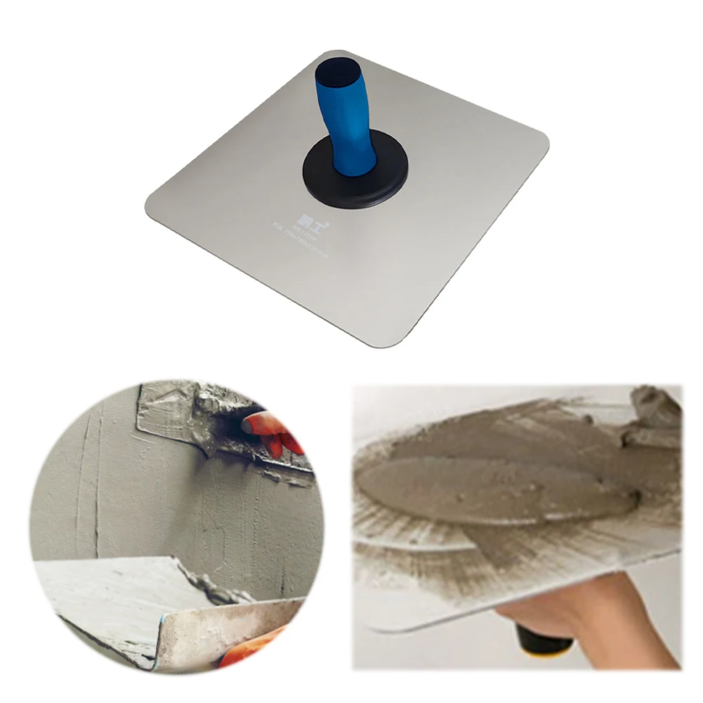Plaster Mortar Board Holder with Soft Grip Handle Finishing Plastering Tool Plasterers Hawk for Cement Mortar Drywall