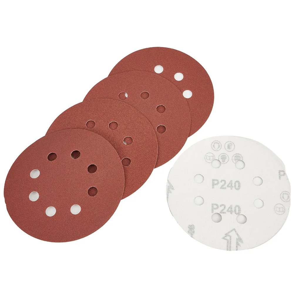 

4PCS 5inch 125mm 8 Hole Sanding Discs Round Polishing Sandpaper 240-2000 Grit Sandpaper Eight Hole Disk Sand Sheets Grit