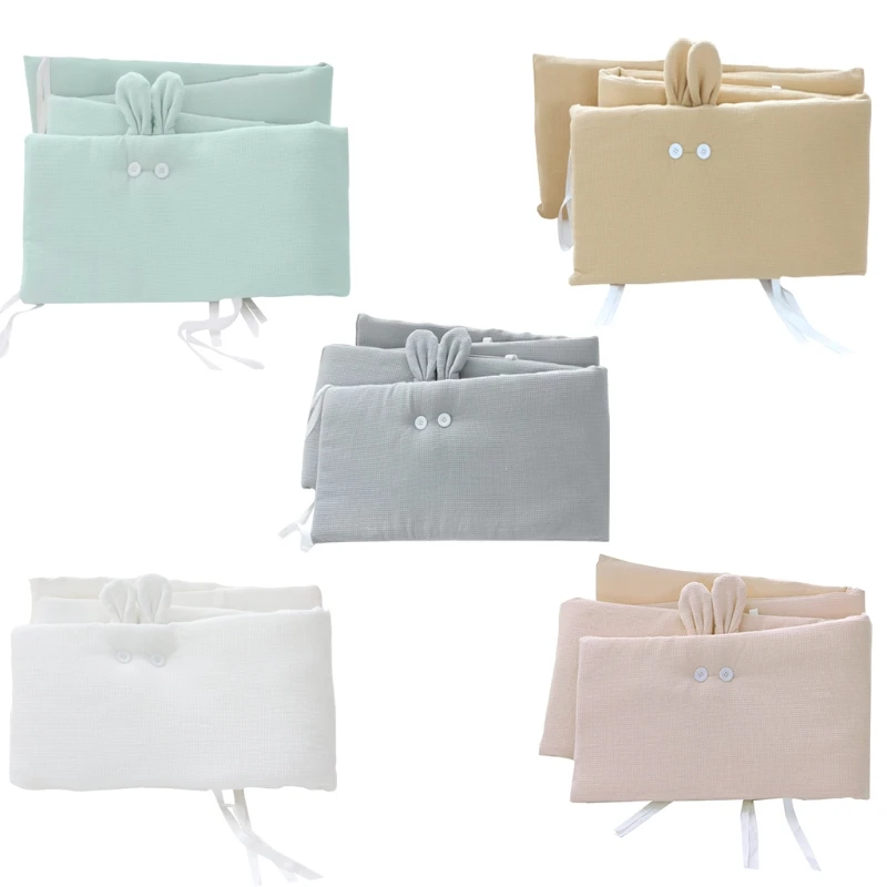 

хлопок, бортики для кроватки, постельное белье, мягкий бампер для детской кроватки с милыми кроличьими ушками