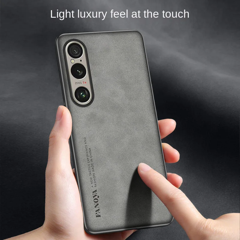 Elegant Leather Suede Protective Phone Case - Hard Slim Cover