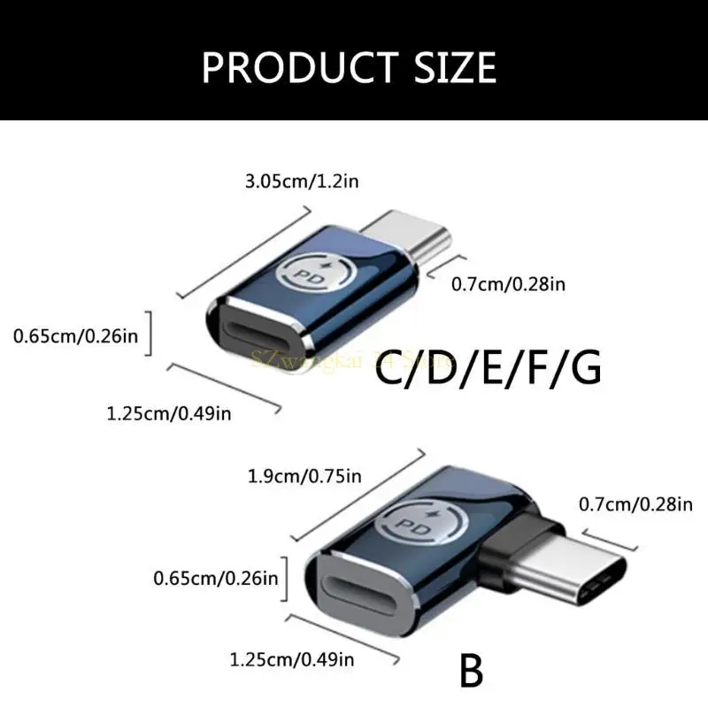 H7BB 충전 컨버터 어댑터 충전 어댑터 8pin to Type-C 남성 어댑터