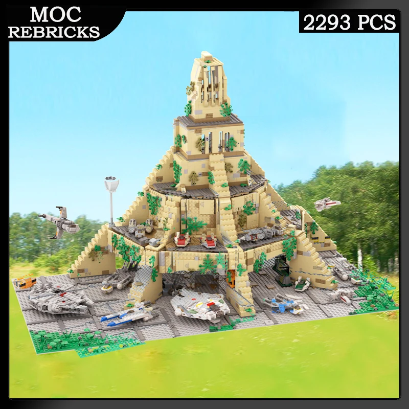 

MOC Series Yavin IV Rebel Base Military With Interior Modular Architecture War Model Space Movie Education Toys Children Gifts