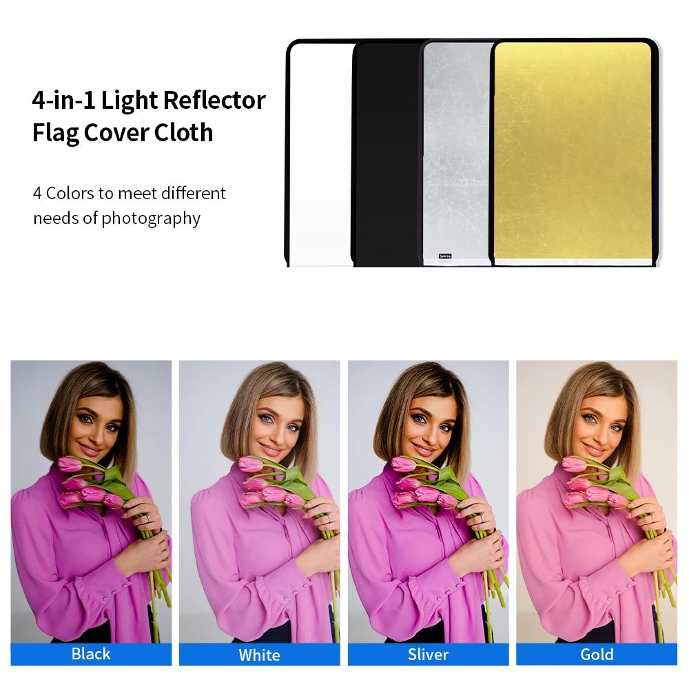 Bandeira Inoxidável Painel Pano Refletor Difusor Câmera Foto Estúdio de Vídeo Adereços Apenas Cores - Image 5