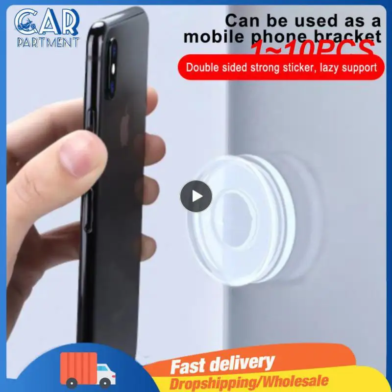 

1~10PCS Nano Rubber Multi-Function Phone Holder For Wall Suction Car Phone Stand Cable Winder Strong Adsorption Gel Pad Desk