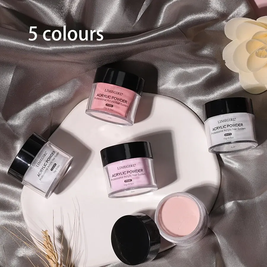 40ml Crystal Liquid With 45ml Acrylic Powder Set Pink White Transparent Acrylic Powder Kit Suitable Beginner Nail Kit