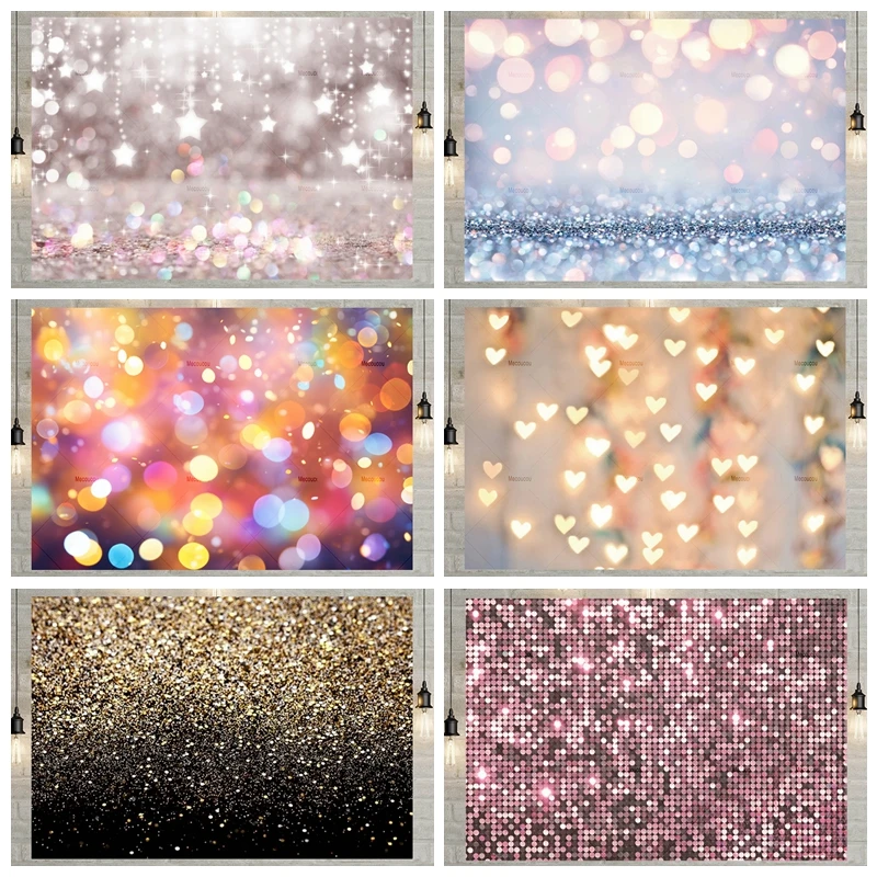 

Light Spots Bokeh Backdrop Photography Birthday Baby Shower Portrait Photographic Wedding Party Background Photo Studio Props