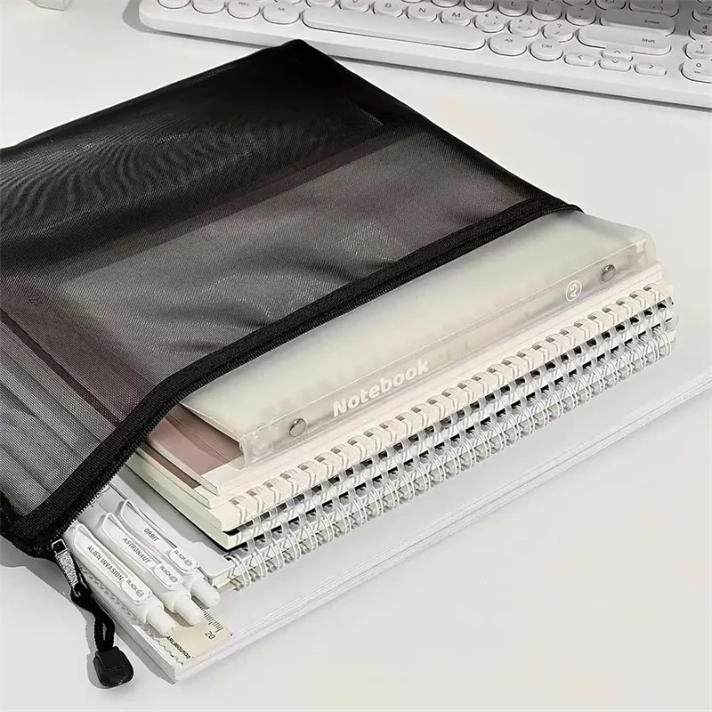 1/12 Stück Netz-Reißverschlusstaschen, Nylon-Netz-Kosmetiktaschen, Make-up-Tasche, Reißverschlusstasche, Mehrzweck-Reisetasche für Reise- und Bürobedarf – Detail 5