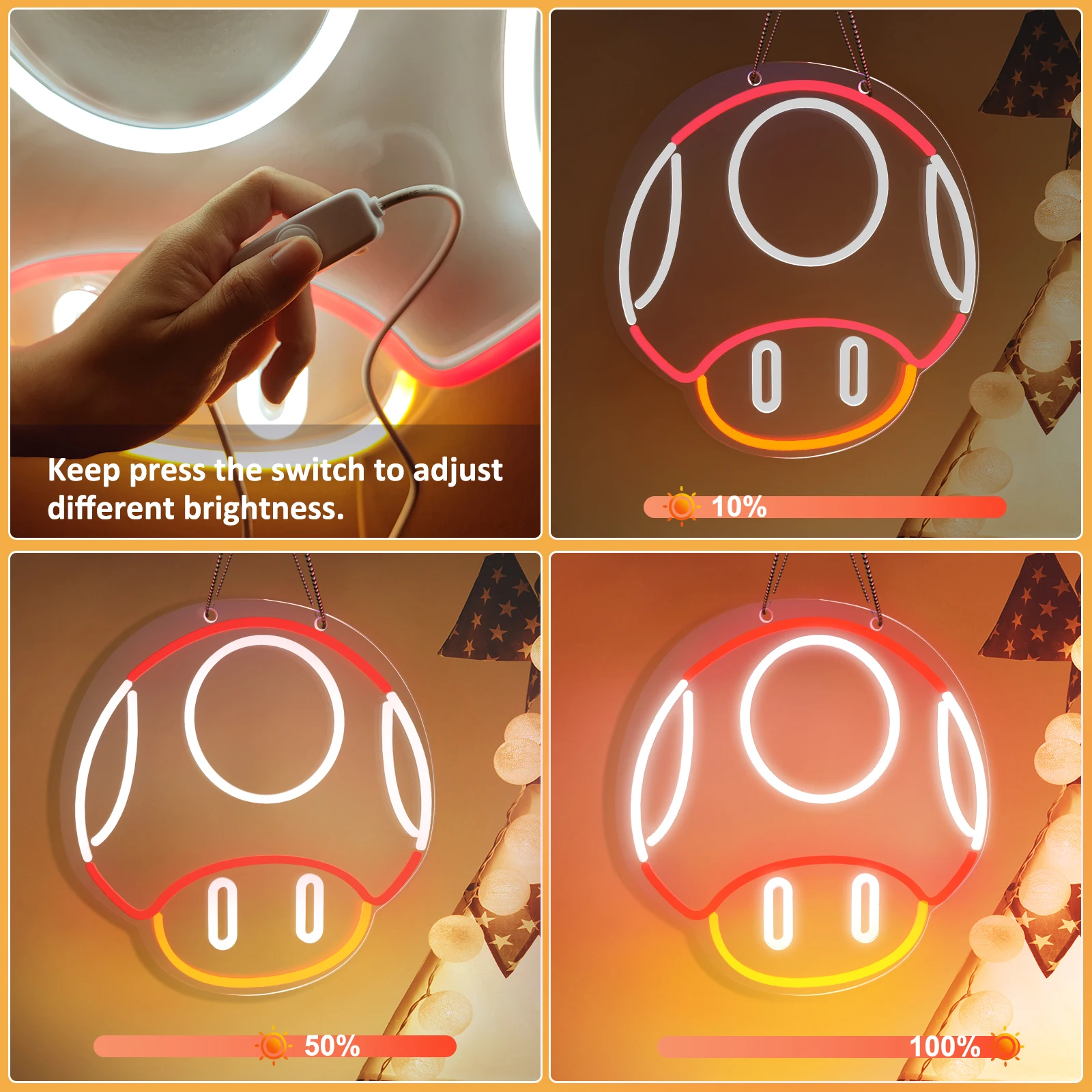 Led Game Room Neon Signs Dimmable Neon Lights for Bedroom Wall Gaming Decor Room Decor Boys Teen Kids Gifts Party Decorations