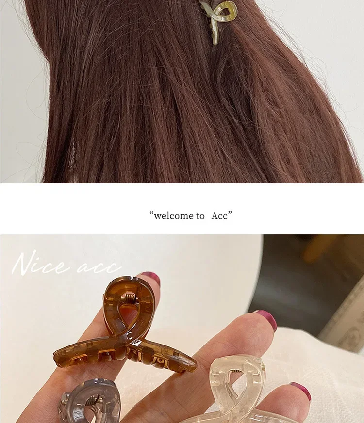 4Pcs/set mini cute claw clip small girl hair claw semi transparent bangs side clip small shark clip women's hair accessory