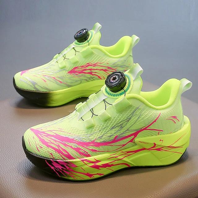 Chaussures de course pour enfants, baskets de Tennis antidérapantes à coussin d'entraînement scolaire, confortables et décontractées à rebond en maille pour enfants 1