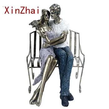 VILEAD 송진 창의적인 조각상 북유럽 인테리어 장식, 거실 침실 책상 장식, 카페 사무실 장식품, 홈 액세서리