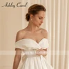 Ashley Carol Short Wedding Dress Sexy Simple Off Shoulder Satin Ankle-Length Bow Backless A-Line Wedding Gown Vestidos De Novia 3