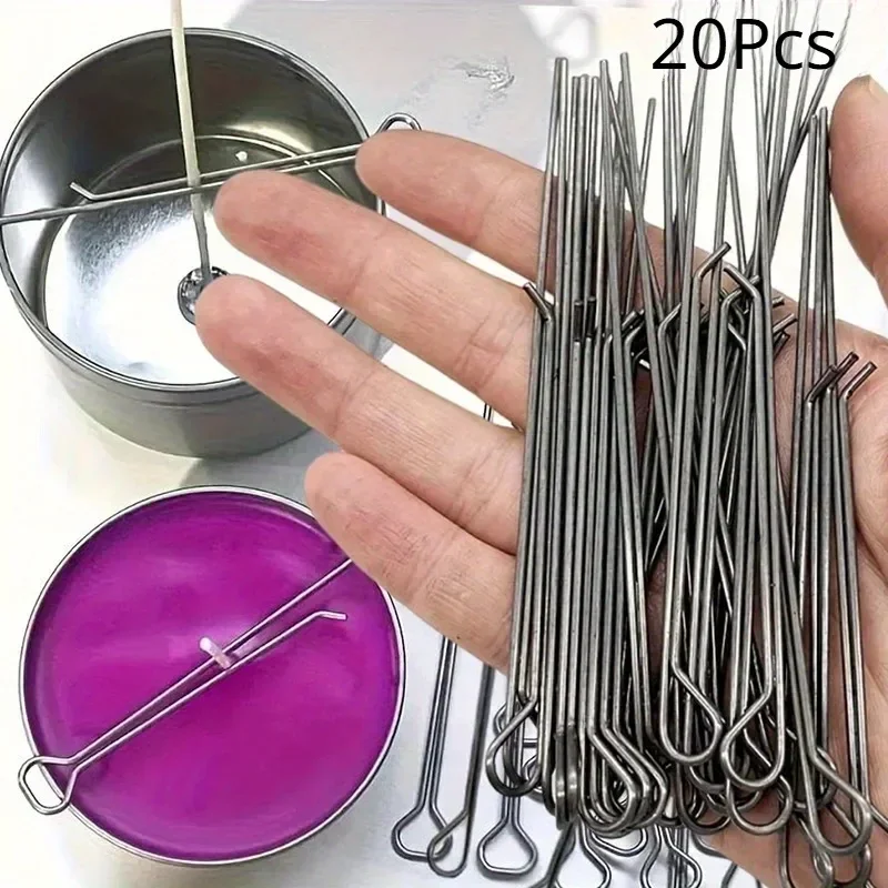 Candle Wick Holders 10/20Pcs Candle Wick Fixer Cotton Fixed Iron Clip Stabiliser DIY Candles Making Device Tool Accessories