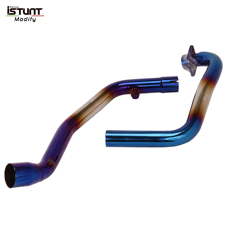 Slip On Motorcycle Exhaust Muffler Escape Modified Motorbike Front Tube Link Pipe 51mm For SUZUKI GIXXER 250 GIXXER250 SF250 - Image 3