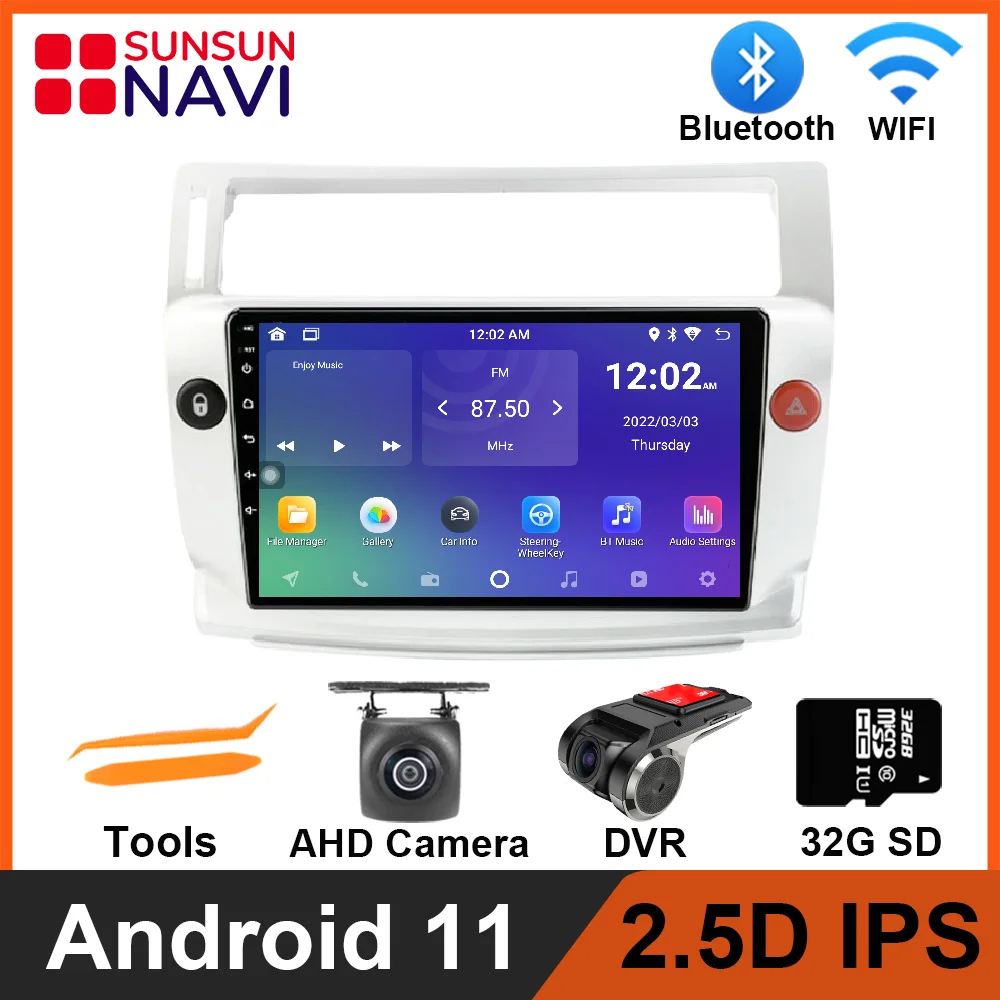 Автомобильная Мультимедийная система на Android 11 для Citroen C4 C-Triumph C-четыре 2004-2009