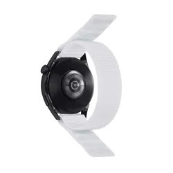 Nylon Hook and Loop Watch Strap, 22mm - Adjustable and Durable Bracelet - 22mm Width (F)