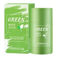 1PC Face Clean Mask Green Tea Cleansing Stick Mask Shrink pores Deep Blackhead Remover facial Cleansing Moisturizing Mask 2