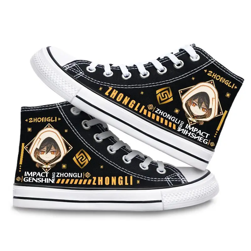 Cosplay Shoes,Canvas Shoes,Genshin Impact Canvas High Top Sneaker 3D Print Cosplay Shoes for Boys Girls