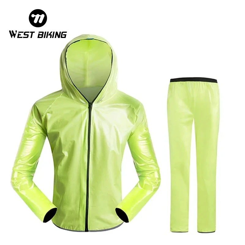 MTB Bike Cycling Jacket Sets Men Women Waterproof Windproof Raincoat Reflective Jersey Pants Suit Bicycle Clothing WEST BIKING