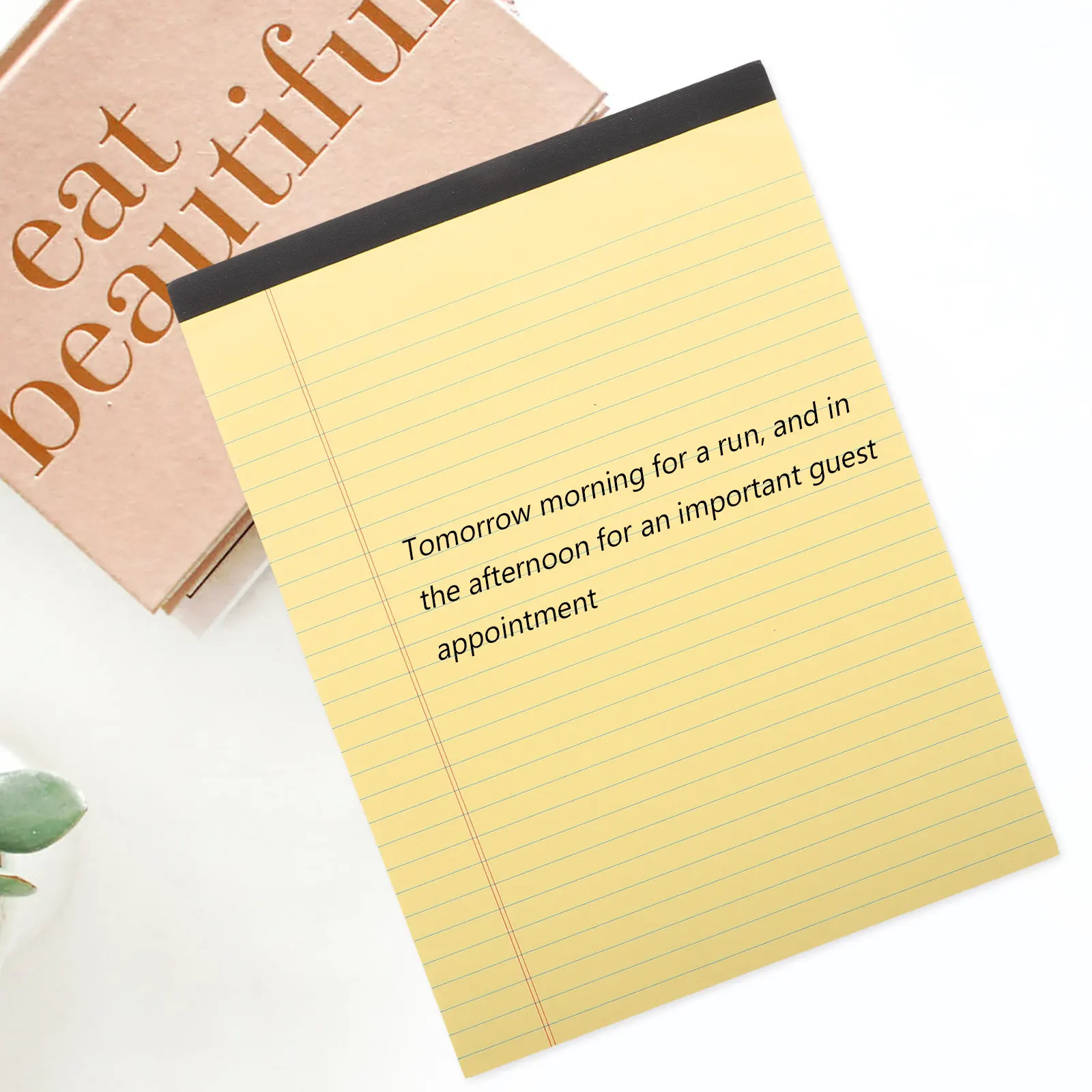 6 Pezzi Blocco Note A4 Giallo Strappabile con Pagine a Righe e Layout Sezionato per Scrittura Ordinata, Ideale per Lavoro, Scuola, Università, Insegnanti e Affari - immagine 2