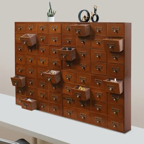 NONECN pine wood storage cabinet image 1