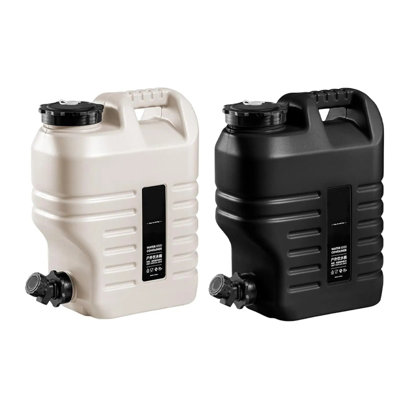 

Water Container with Faucet Canister 12L Camping Water Bucket for Hiking BBQ