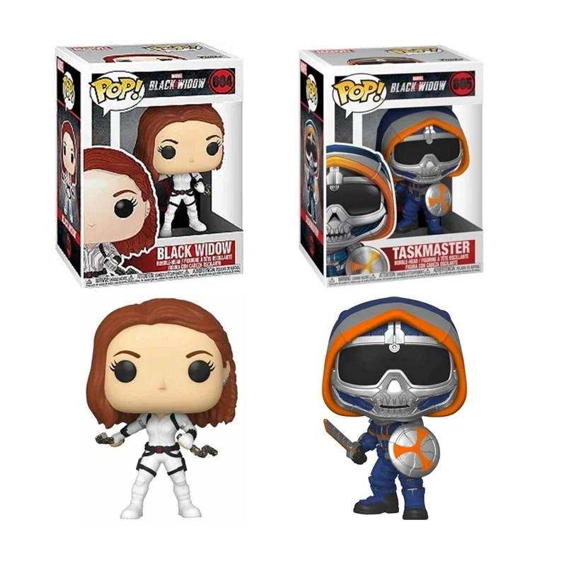 FUNKO POP Новое поступление Фильмы и ТВ тема Черная Вдова #604 Taskmaster #605 экшн-фигурки модели игрушки для детей подарки на день рождения