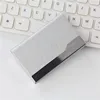 Business Card Holder Stainless Steel PU Leather Metal Business Card Holder Business Simple Fashion Creative Style 5
