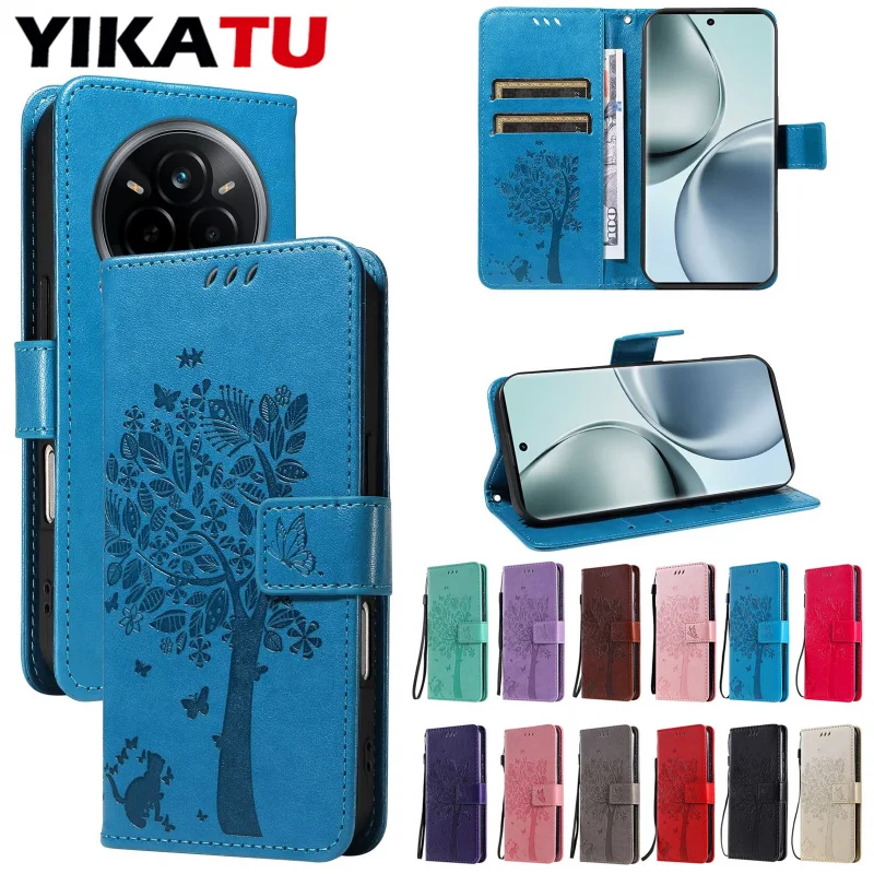 Luxury Leather Flip Wallet Phone Case with Card Slots and Stand