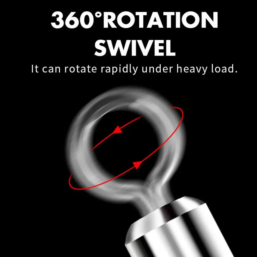 3-Way Fishing Snap Connector with Pin Solid Ring Stainless Steel Rolling Swivel Durable Bearing Barrel Heavy Duty Ball fishing line connectors fishing swivels fishing tools fishing accessories fishing tool fishing tackle