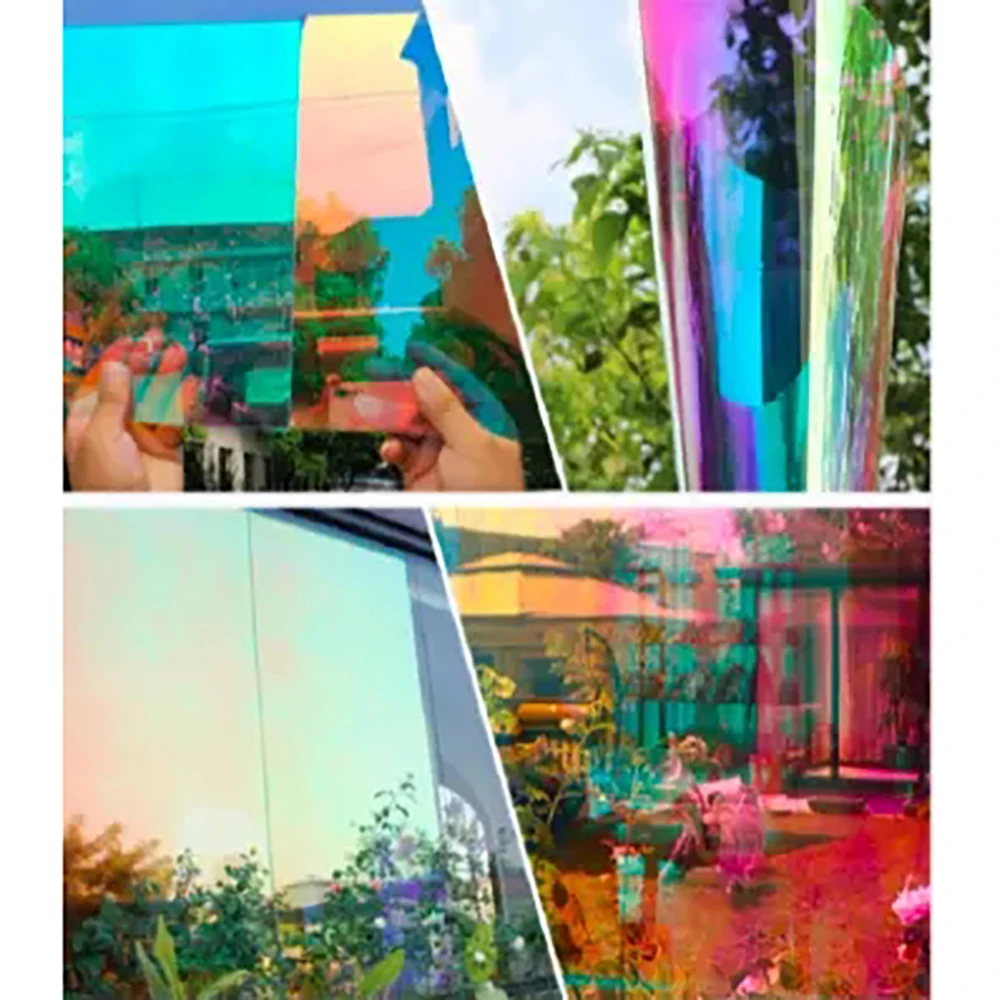 Dichroic Red Building Window Film Glass Sticker Iridescent Foil Party  HomeOffice,  in 2023