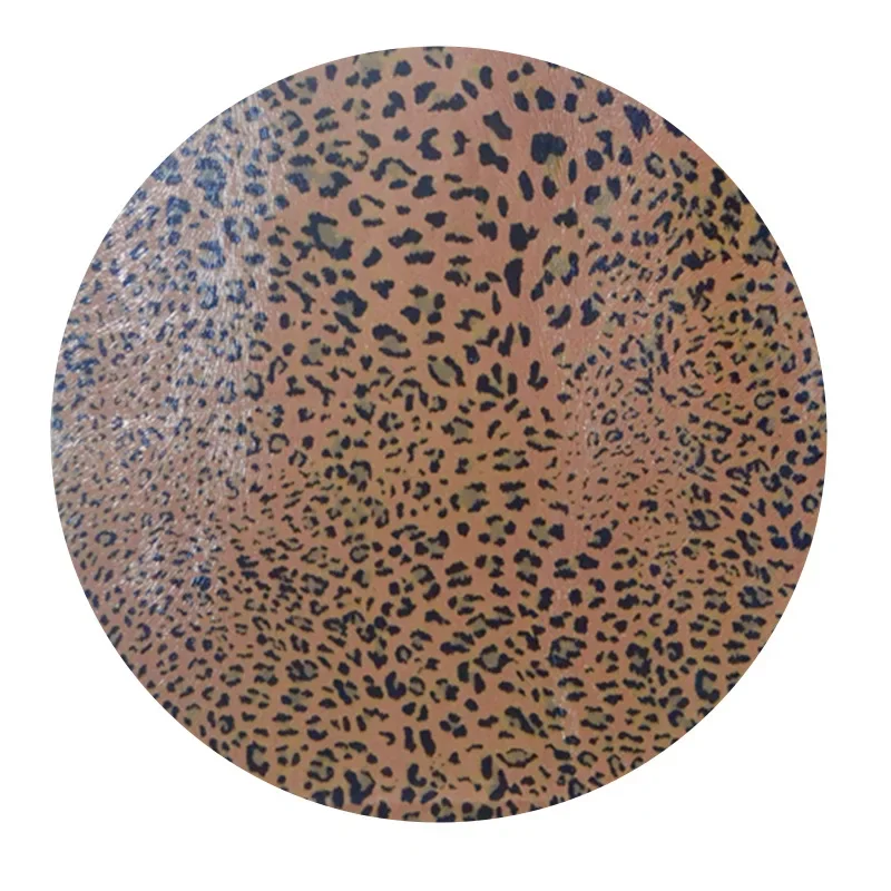 Leopard Print PU Leather Fabric 140cm 0.6mm Bag Shoe Apparel Car Artificial Leather Home Goods Fabric Chinese Origin