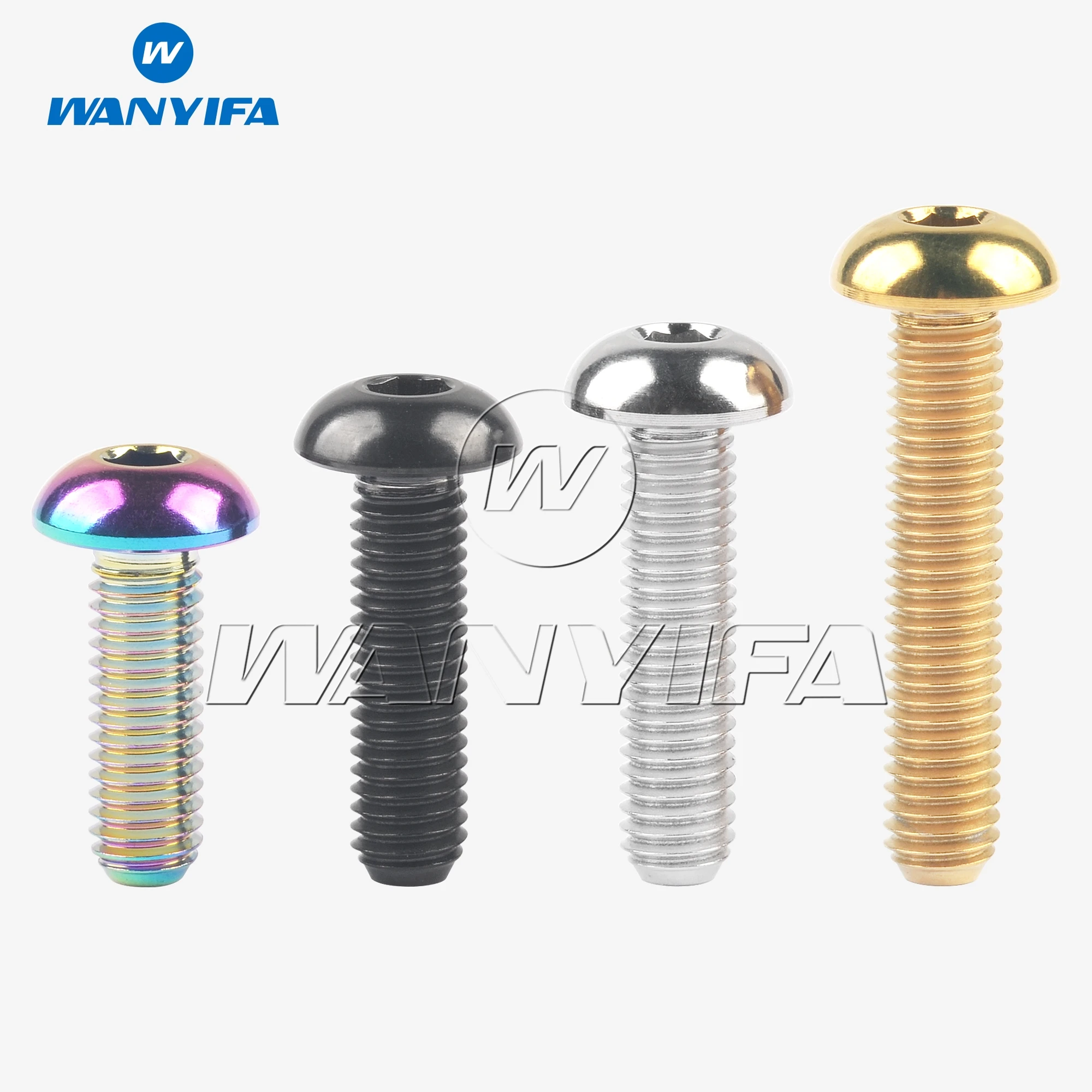 Titanium Bolts Hexagon Socket Screw Wanyifa Titanium Ti Bolt M5x8/10/12/15/18/20/25/30mm For Bicycle Bottle Cage