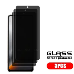 Premium Privacy Anti - Spy Tempered Glass Screen Protector 9H Hardness for Tecno Pova 7 4G (3 Front Glass)