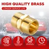 Pressure Washer Hose Connector Brass M22 15mm Male Thread to M22 14mm Male Fitting Hose Extension Adapter 4500 PSI 3